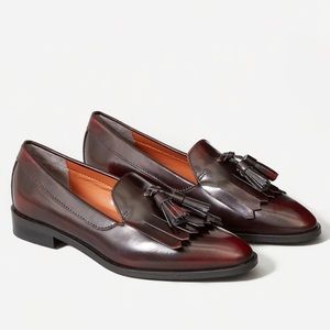Everlane oxblood tassel modern loafer like new